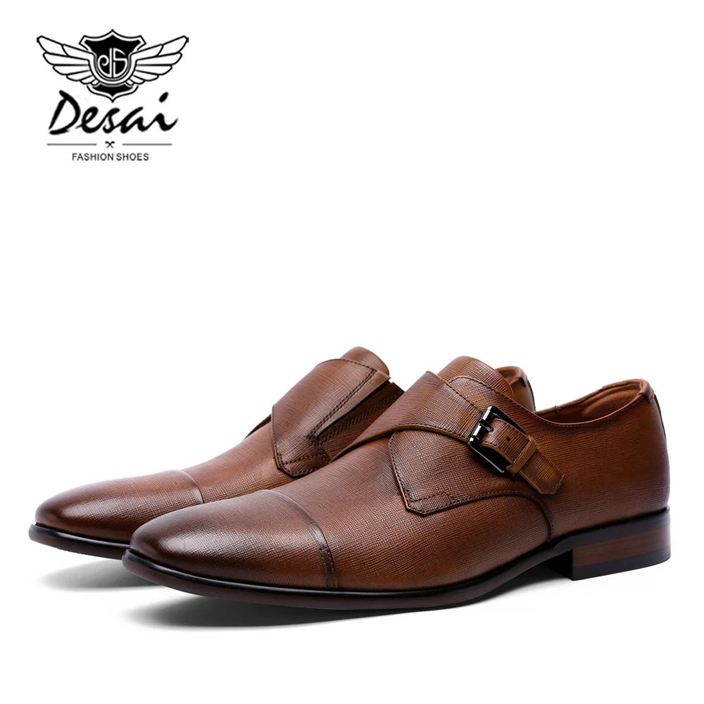 Дизайнерские брендовые мужские туфли с ремешком в стиле монах Деловые модельные