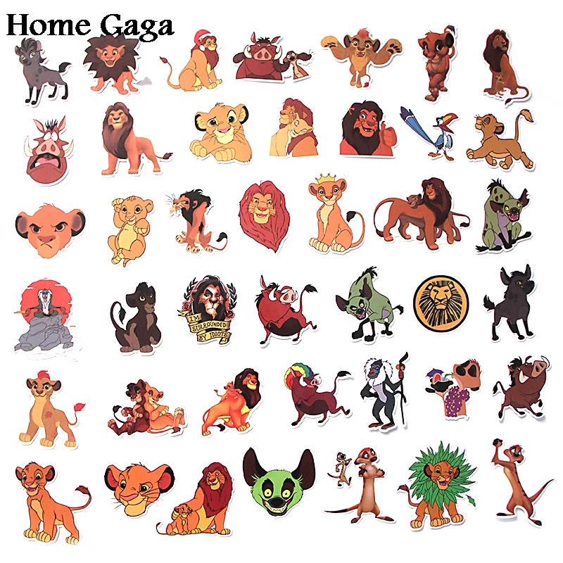 Homegaga 40 шт. Король Лев 90s художественный принт домашний Декор настенный ноутбук телефон багаж ноутбук велосипед Скрапбукинг наклейки D1846