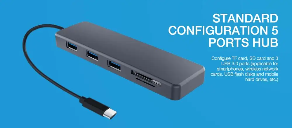 Ноутбук стенд-Bestand Алюминий охлаждения ноутбука стоят настроить 3 USB3.0 порты SD/TF карты 5 портов