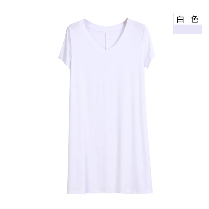 2019 летние Для женщин удобные Модальные свободная с короткими рукавами платье для