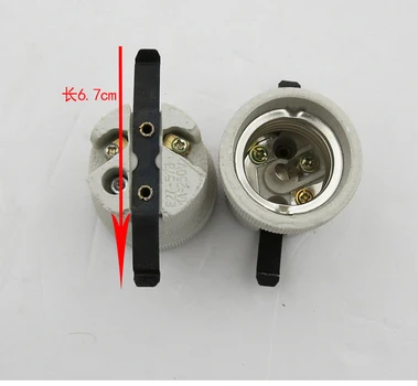 L E27 Circlip Copper 2pcs E27 керамическая крышка лампы винт E40 держатель лампы керамика и фарфор E14 основы для потолочной лампы модернизации - Цвет: L E27 Circlip Copper