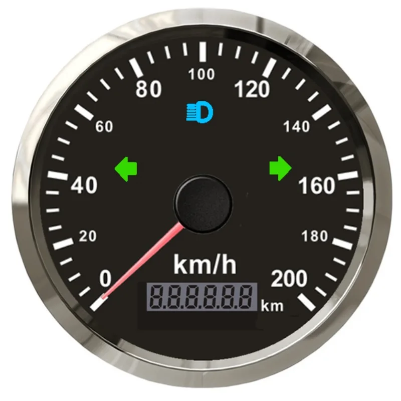 3 3/8&quot Universal GPS Speedometer 0 200KM/H 200KMH Adjustable Odometer With Red and Yellow Backlight For Car|Спидометры| |