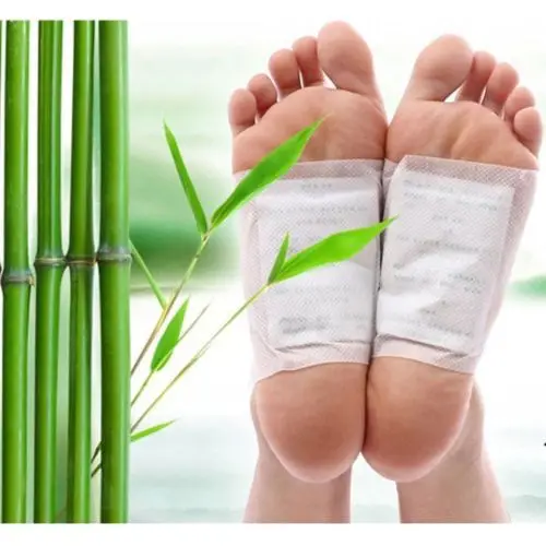 Патчи для ног ALIVER Detox 20 шт. = (10 пластырь + 10 клеев) накладки с токсином тела очищение