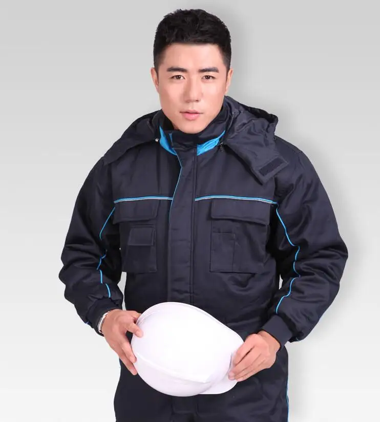 Оптовая продажа зимняя теплая хлопковая куртка комбинезон безопасная