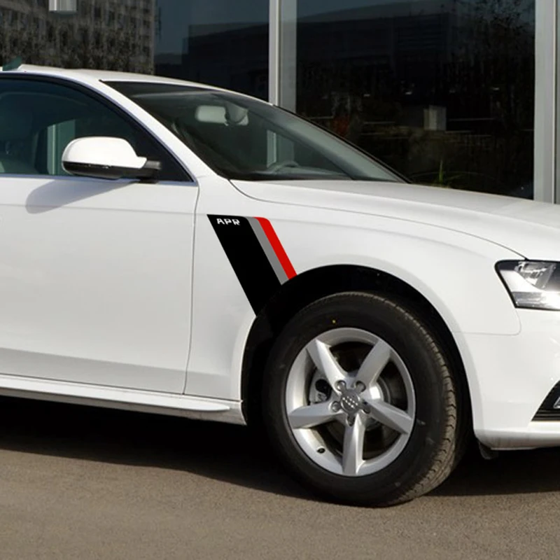 APR логотип три полосы украшение для автомобиля наклейка BMW/VW/AUDI/BENZ 2 шт./лот