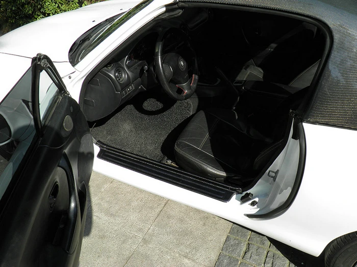 Авто-Стайлинг углеродного волокна дверная Накладка на порог пластина для Mazda MX5 NB MK2 Miata
