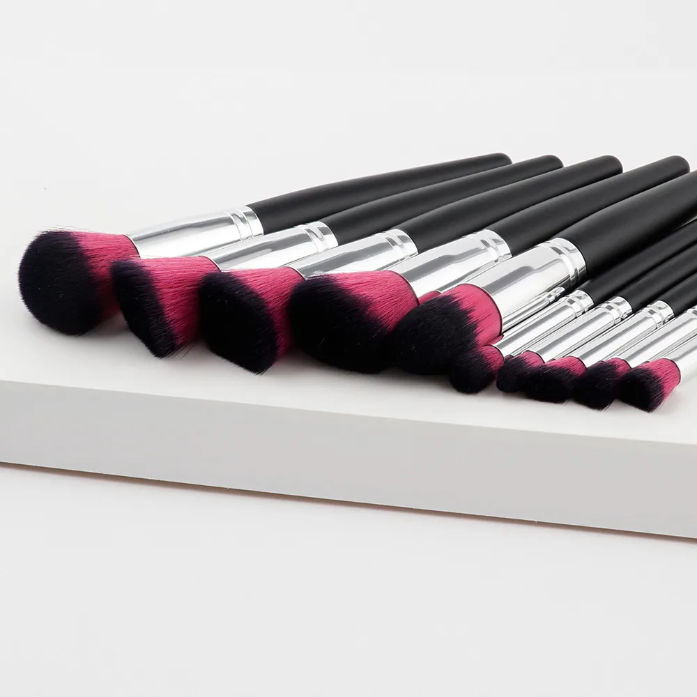 New 10Pcs Cosmetic Eyebrow Eyeshadow Brush Makeup Sets Kits Tools maquiagem profissional completa kit Pincel maquillaje04* | Красота и