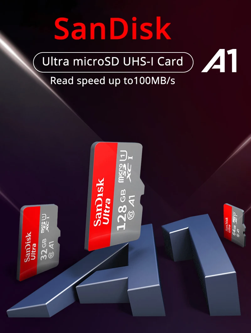 Карта памяти SanDisk MicroSD 32 Гб карта флэш-памяти 64 Гб TF карта 128 ГБ SDHC SDXC 16 Гб UHS-I A1 U1 C10 cartao de memoria с адаптером SD