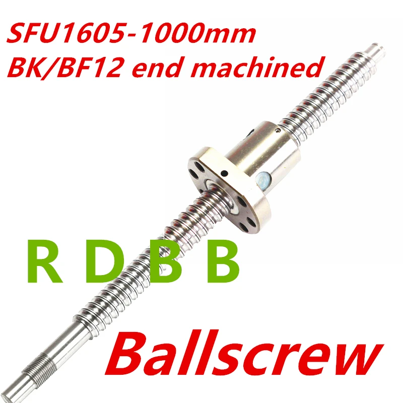 SFU1605 L1000mm Бесплатная доставка 1000 мм шариковый винт C7 с 1605 фланцевой одиночной