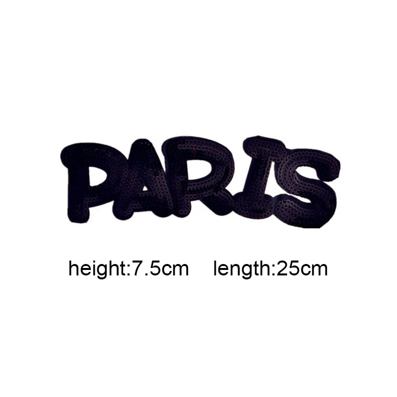 Термоклейкие нашивки с блестками женская одежда Мультяшные большие Парижские