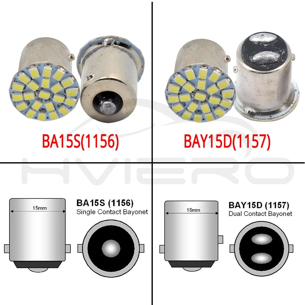 2X 1157 BAY15D 1156 BA15S 22SMD Белый Автомобильный светодиодный светильник с поворотом