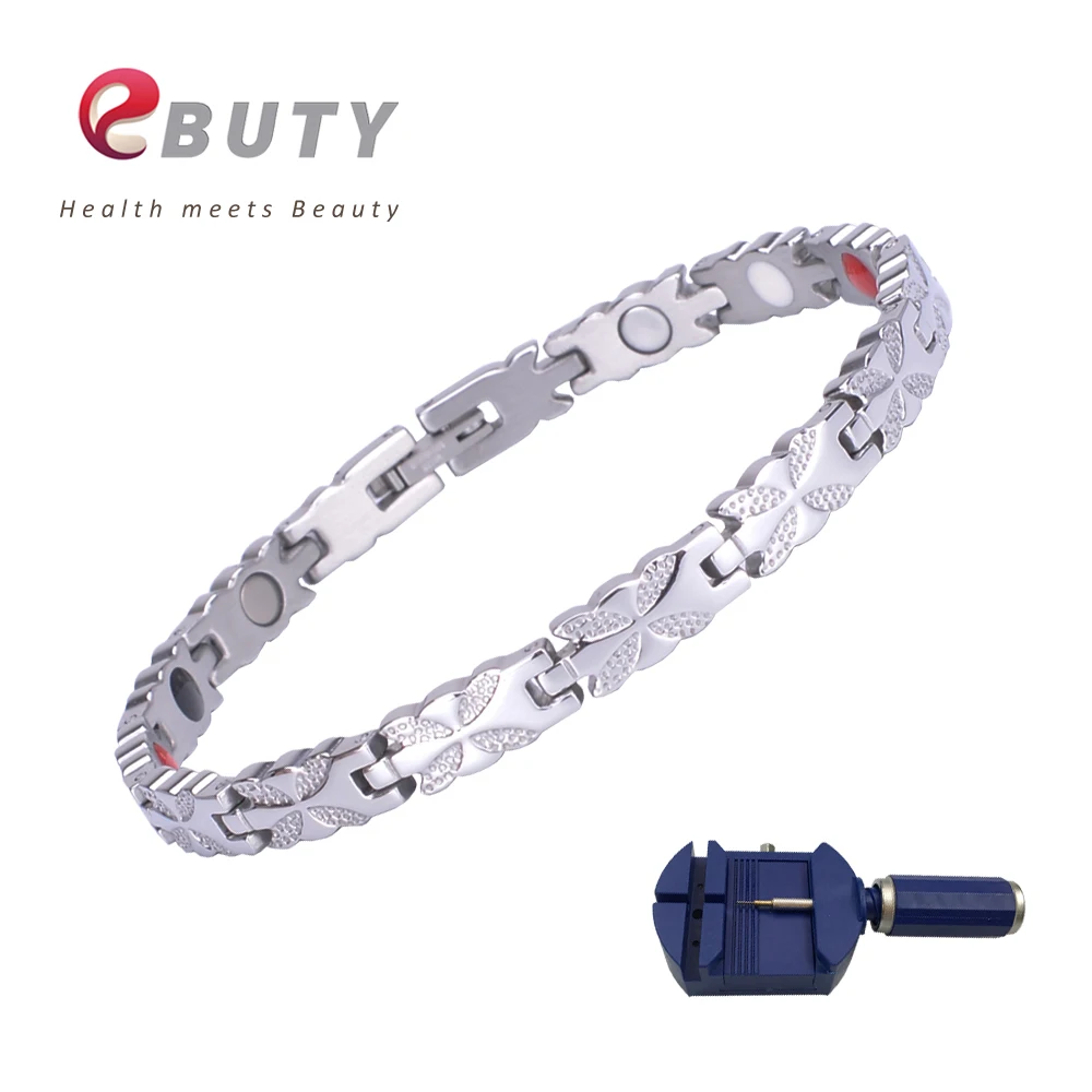 EBUTY Magnetic Therapy Bracelet Energy FIR Germanium Ions Bracelets Jewelry Gift Bangle with Box