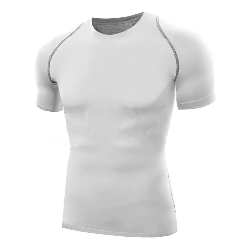 Для мужчин быстросохнущая Тис сжатия базы Слои колготки топ футболка под кожу