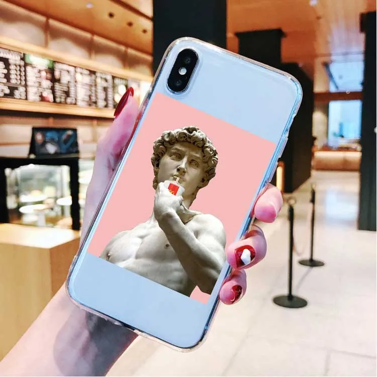 TPU Мягкий чехол для телефона Art Fresco Michelangelo Creation of Adam для iPhone 11 Pro Max SE 5S 6 6s 7 8 Plus X XR XS MAX - Цвет: TPU