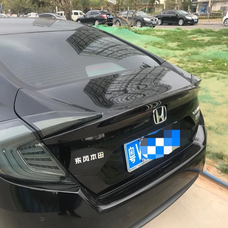 Для Honda Civic спойлер автомобильный Стайлинг ABS пластиковый Неокрашенный цвет задний багажник Крыло загрузки губы крыши автомобильный спойлер украшения