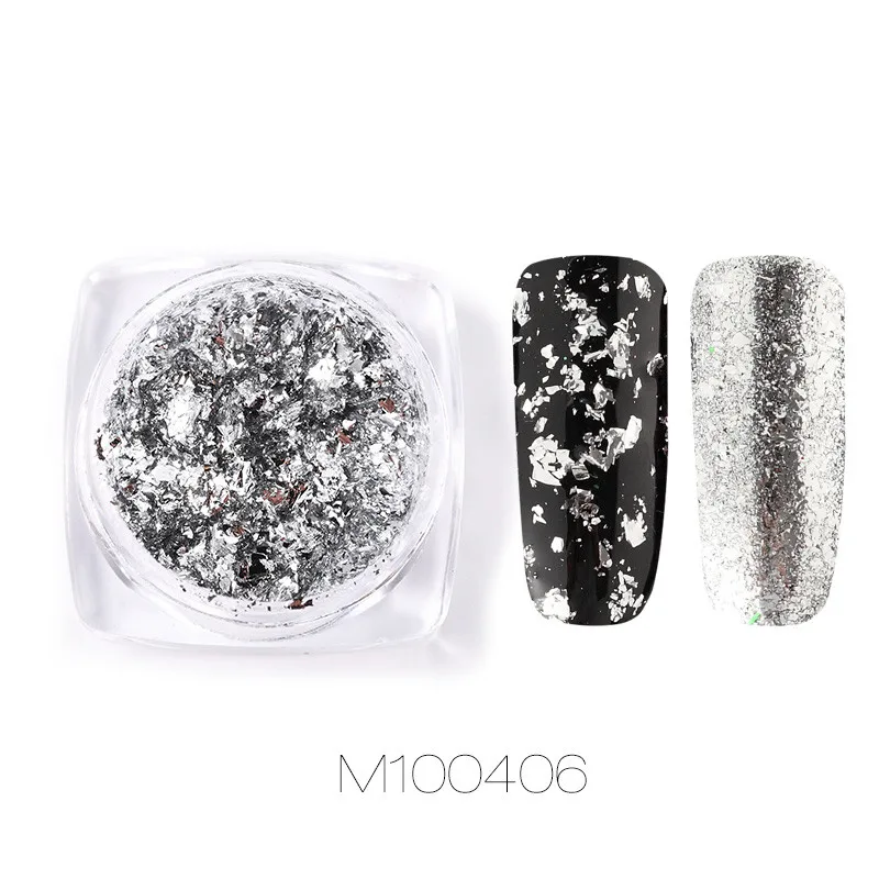 M100406 ROSALIND Nail Pigment Powder Nails Glitter Art Dip Powder Set Gel Polish Mirror Manicure Sparkles For Nails Chrome Pigment Art - Цвет: M100406