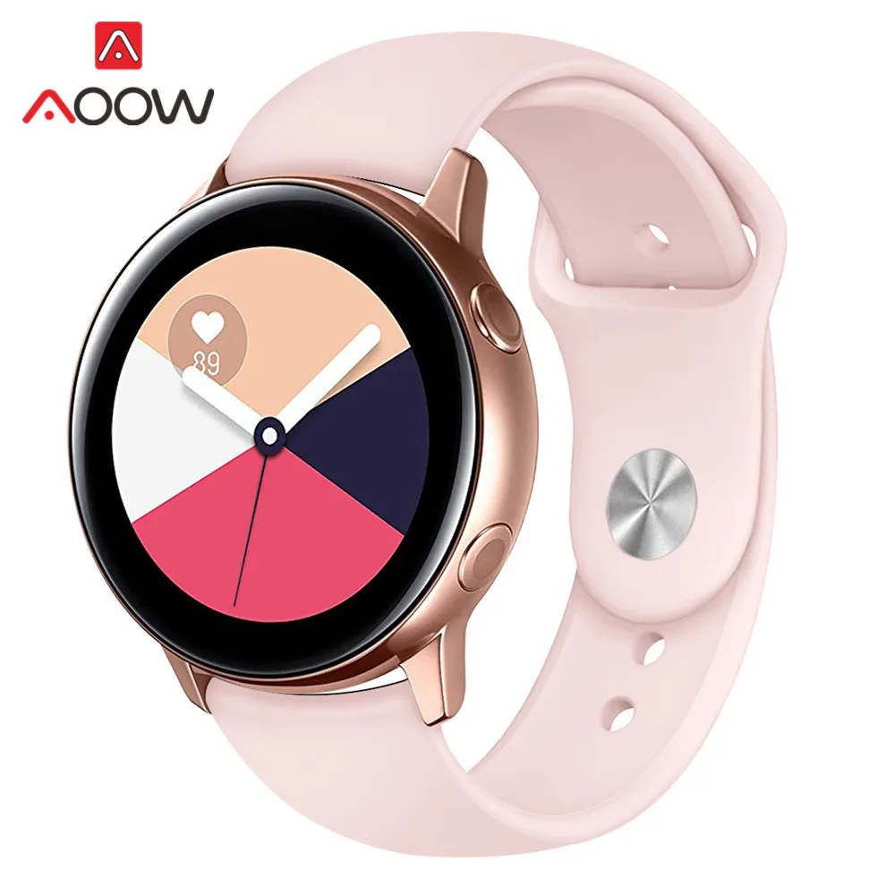 20 мм силиконовый ремешок для часов samsung Galaxy Watch Active 42 мм gear S2 спортивный сменный Браслет ремешок для SM-R500 SM-R810