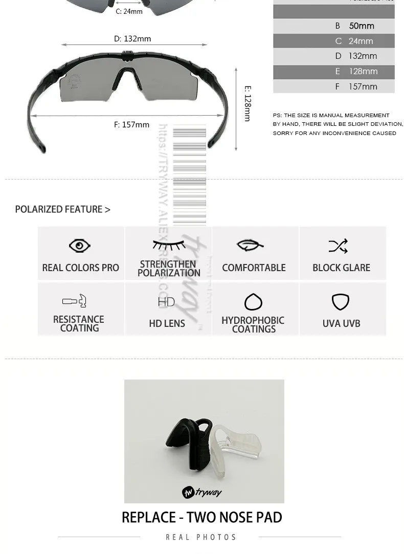 Tryway Баллистические военные SI M 3,0 поляризационные тактические очки Защита 2,0 оправа походные очки армейский страйкбол стрельба gafas