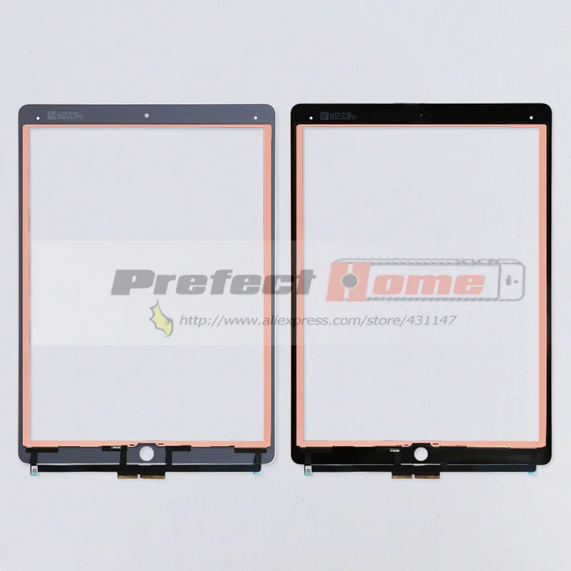 HuaSha New Touch Screen for iPad Pro 12.9 Front Glass Panel Digitizer Replacement A1584 A1652 With Tools