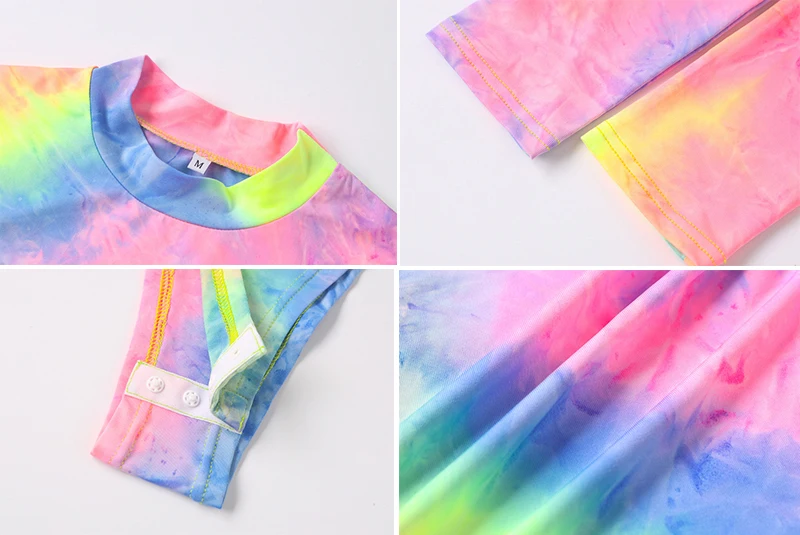 Simenual, Tie Dye, модный бодикон, боди для женщин, длинный рукав, сексуальный комбинезон, осень, хит, обтягивающие, цельные, боди для женщин, новинка