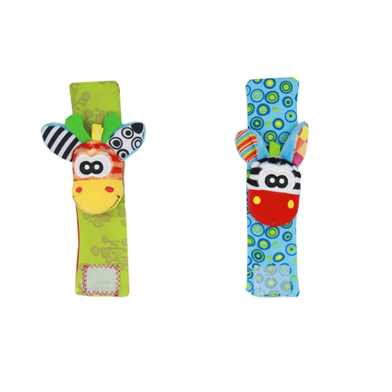 Watch strap Sozzy мультфильм 2 шт. Зебра новые детские мягкие носки наручные Набор погремушек развивающие Лучший подарок игрушки для детей скидка 20 - Цвет: Watch strap