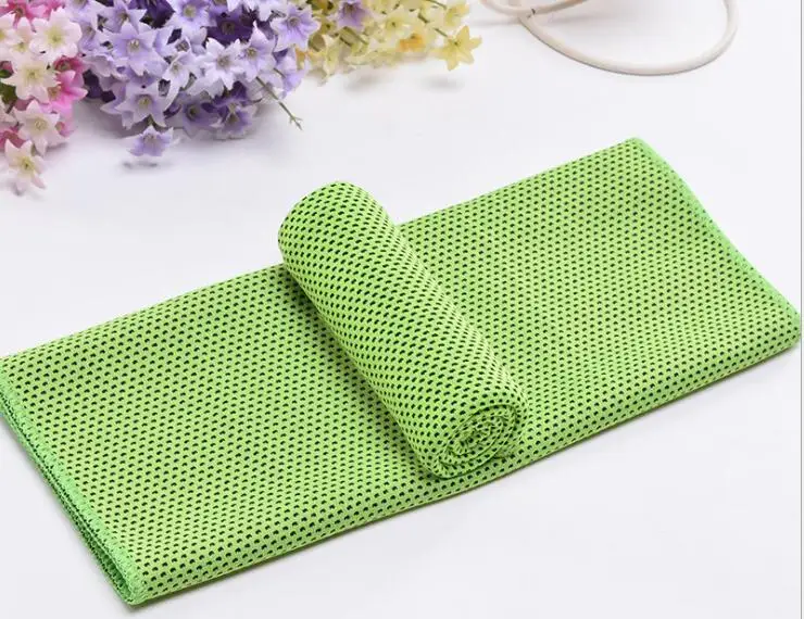 green Новое полотенце для холодного льда двухцветное Двухслойное креативное корейское волшебное спортивное полотенце для льда - Цвет: green