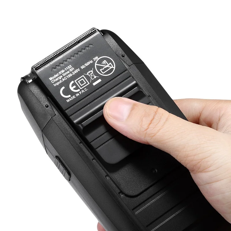 Kemei KM-1102 аккумуляторная бритва для мужчин с двойным лезвием