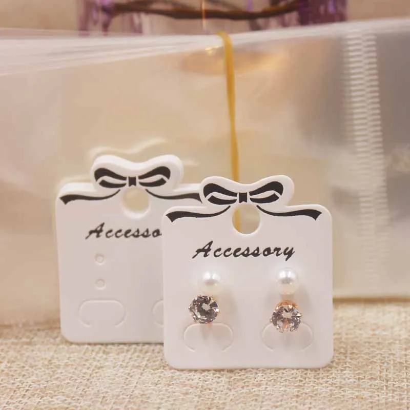 100 шт. ювелирные изделия дисплей карты серьги 2 пары уха шпильки упаковка бирка DIY