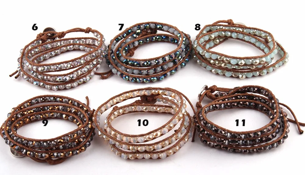 Бесплатная доставка красивый модный стеклянный длинный браслет с кристаллами 3