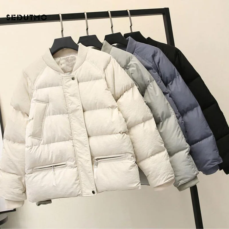 Женская парка с хлопковой подбивкой SEDUTMO теплая короткая Повседневная Уличная