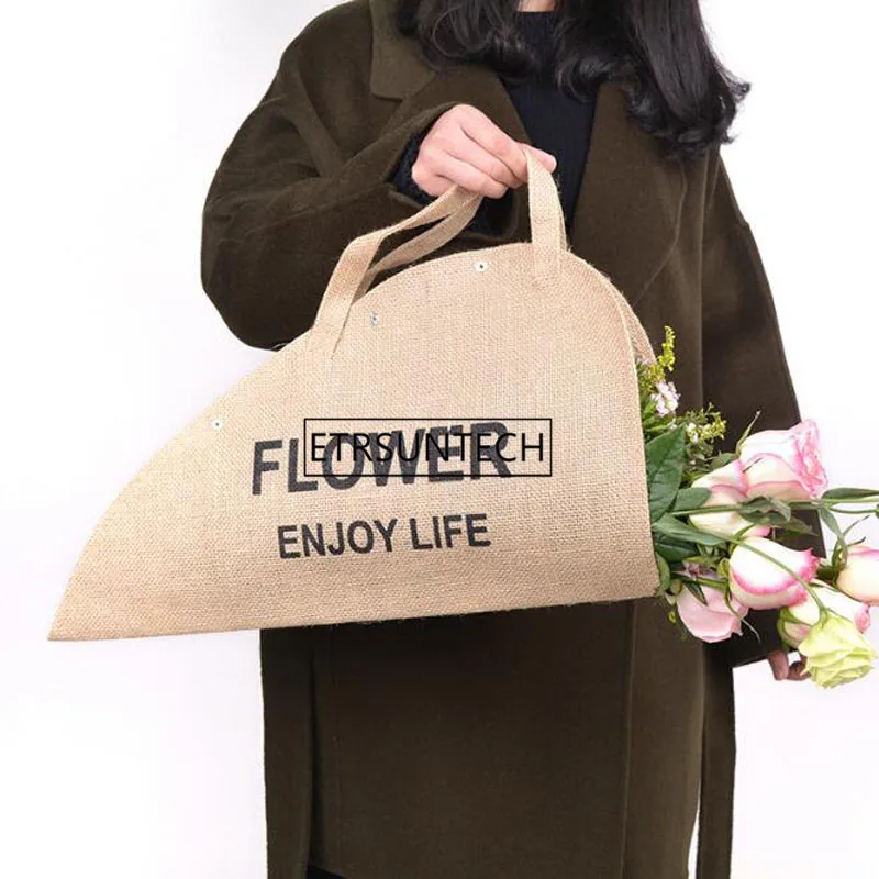 5 шт. сумка для переноски цветов льняная Портативная упаковки | Дом и сад