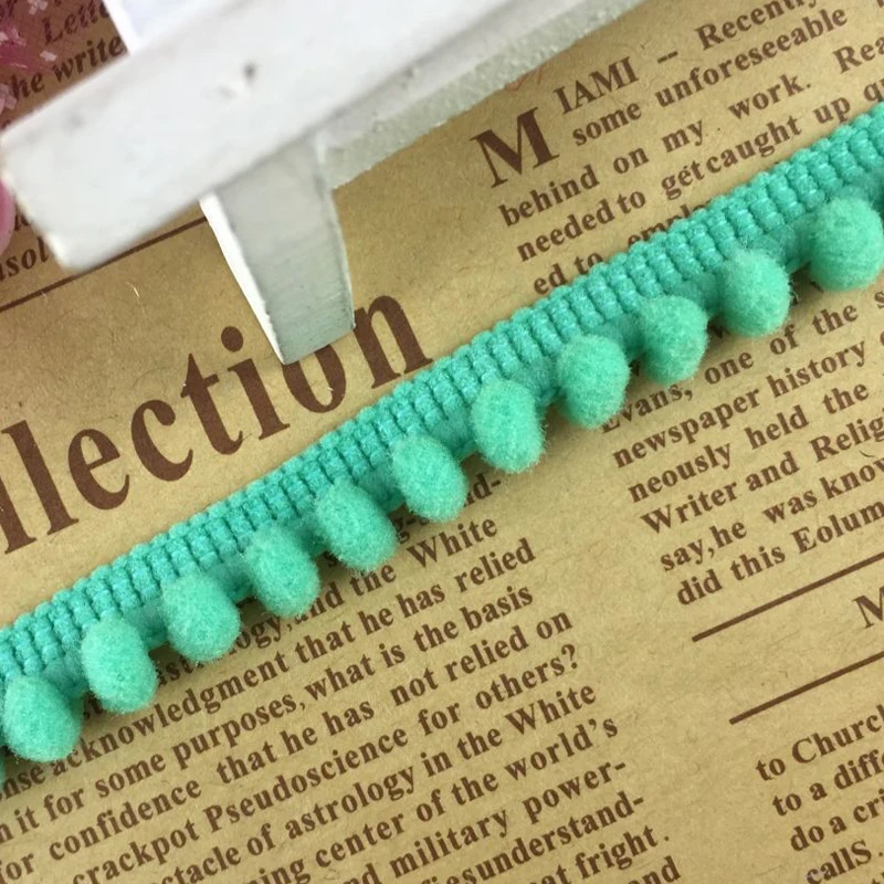 2 ярдов/партия 1 см помпон отделка мяч лента с бахромой DIY Швейные аксессуары