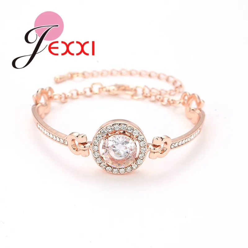 Женский Регулируемый браслет из серебра 925 пробы с кристаллами | Украшения и