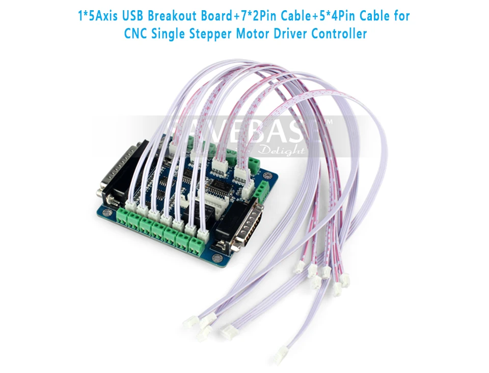 SAVEBASE 5* 4pin шаговый Драйвер Кабель и 7* 2pin концевой переключатель кабель+ 1* модернизированная 5 оси ЧПУ коммутационная плата для ЧПУ шагового двигателя драйвер