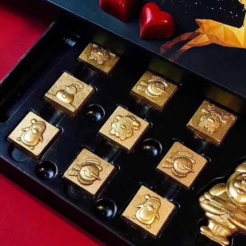 Новинка 2019 21 картридж рождественские квадратные формы из твердого поликарбоната