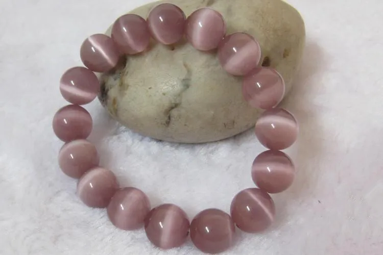 Браслеты из натурального фиолетового опала 8 мм Женский Энергетический