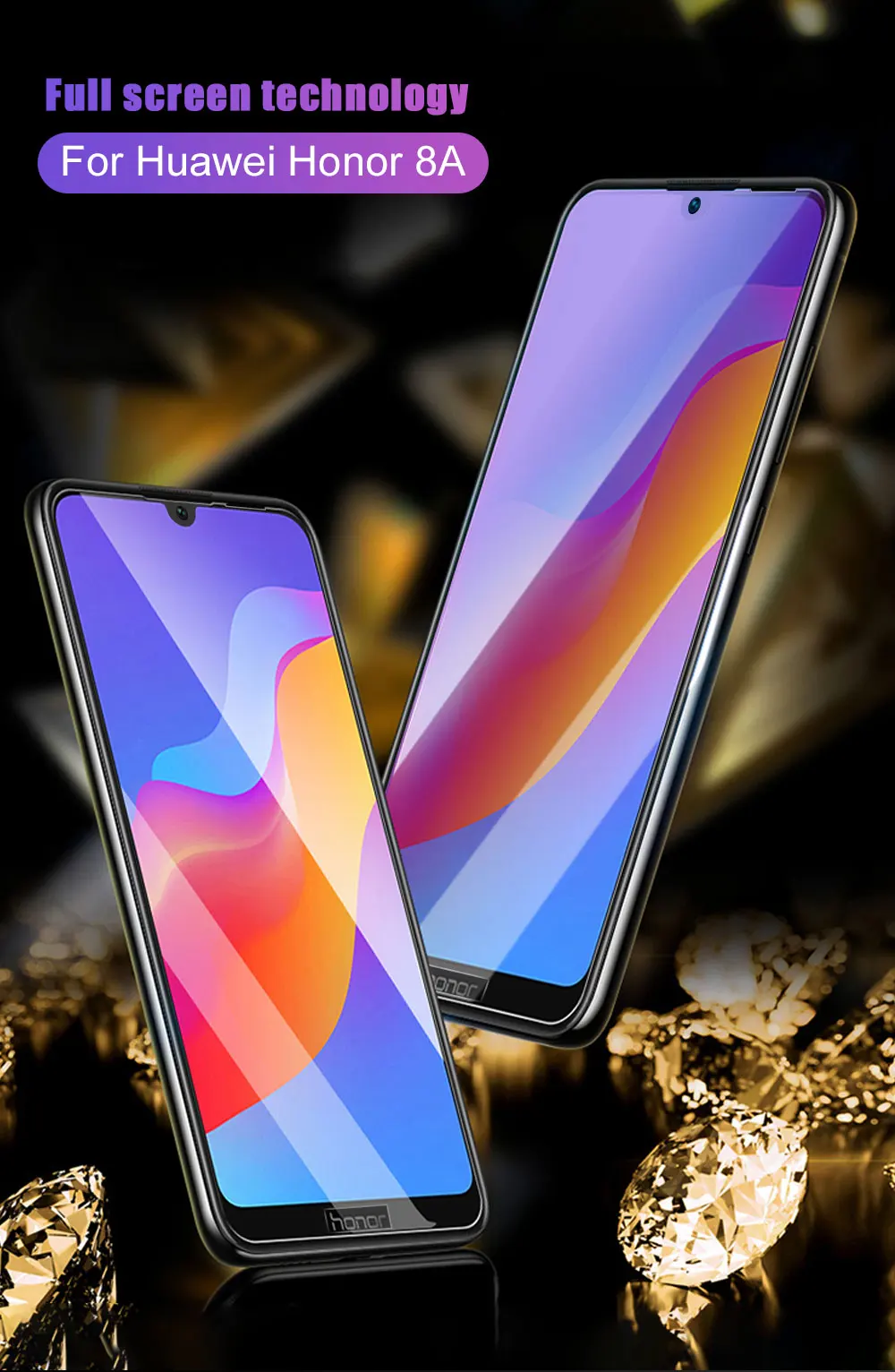 2 шт. защитное стекло на Honor 8A Glas защитное закаленное стекло для huawei Honor Play 8A Pro A8 Honor8A 6,09 ''Защитная пленка для экрана