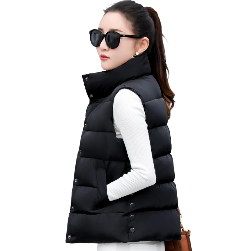 2019 Новый осень зима хлопковый жилет Женская Повседневная Женский Длинная Куртка