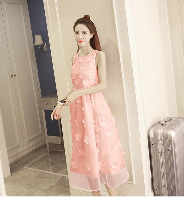 Женское винтажное платье без рукавов кружевное бальное с аппликацией Элегантное