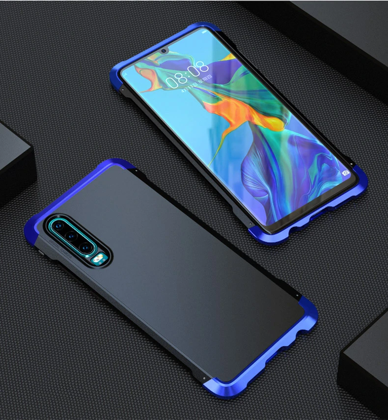 Алюминиевый металлический бампер чехол для телефона для huawei P30 P30 Pro чехол Роскошный 360 Полный армированный Матовый PC чехол рамка Honor 20 20 Pro чехол s
