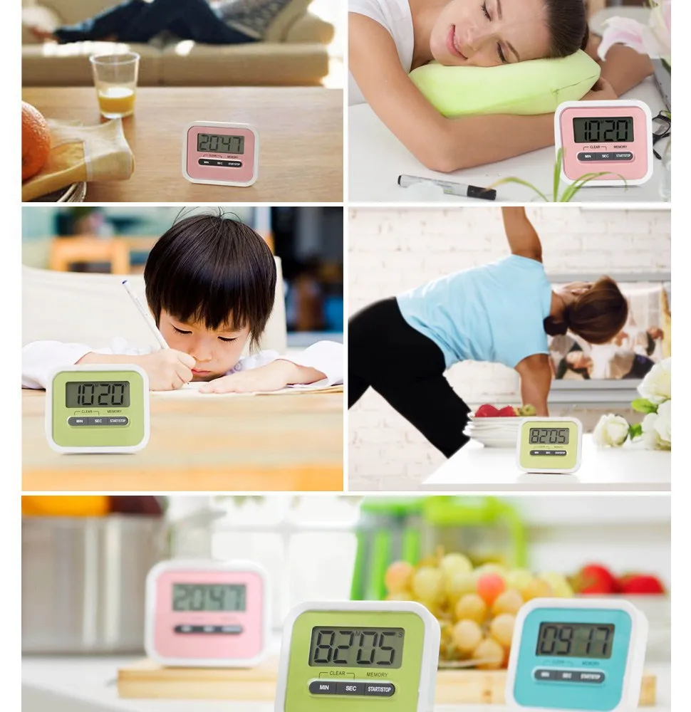 DHL 50 шт в наборе цифровые магнитные ЖК-дисплей таймер гоночный Кухня дома