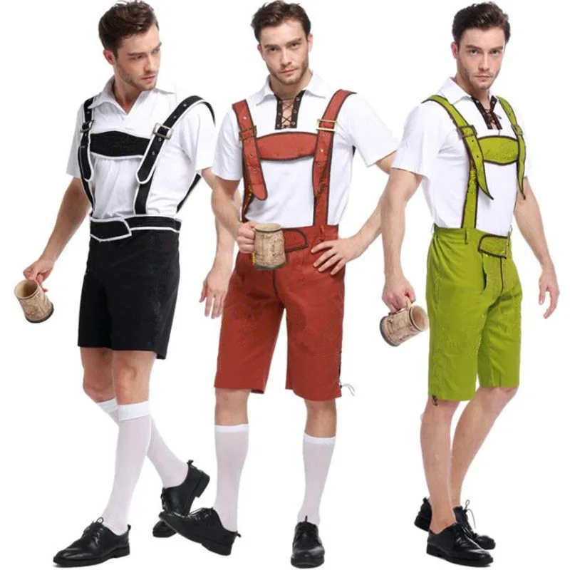 

Мужской Немецкий Октоберфест для взрослых, мужской костюм для костюмированной вечеринки, карнавальный костюм на Хэллоуин, Рождество