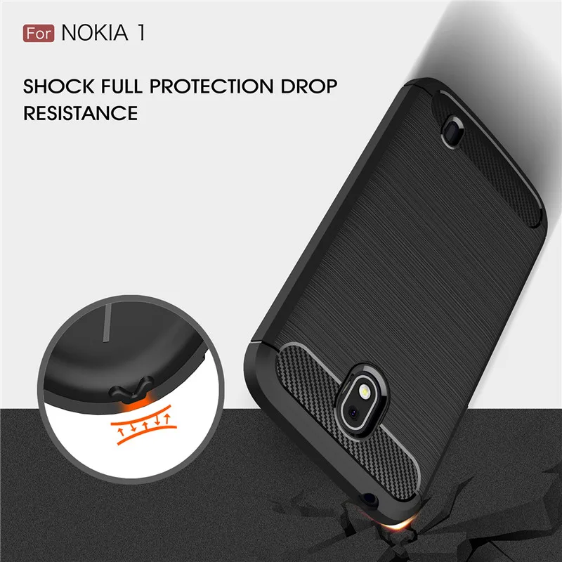 BSNOVT для Nokia 1 чехол противоударный силиконовый матовый телефона Fundas 2018 Чехол