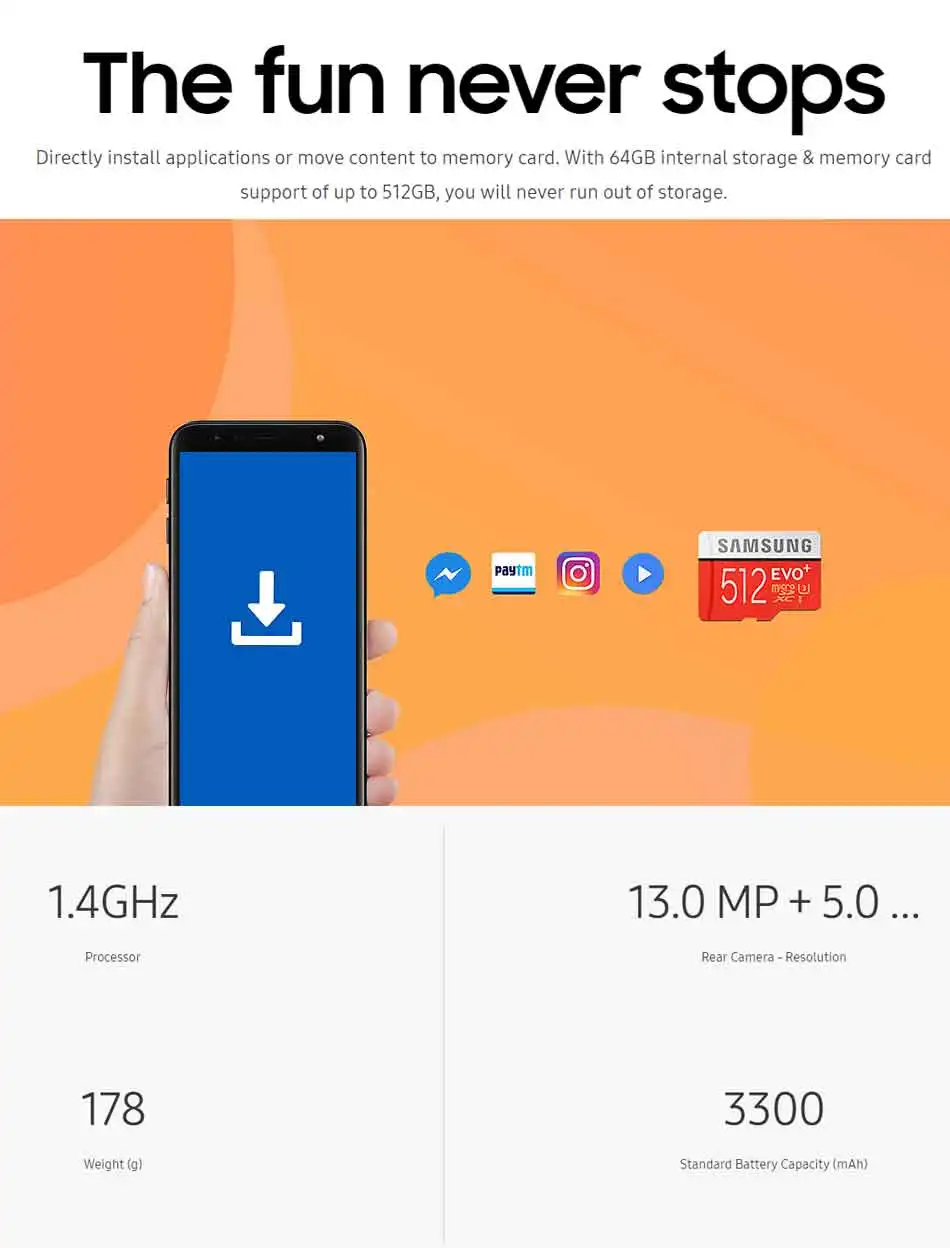 samsung Galaxy J6+ J610F-DS J6 Plus 4G LTE мобильный телефон 6," 3 ГБ ОЗУ 32 Гб ПЗУ Android 3300 мАч боковой телефон с отпечатком пальца
