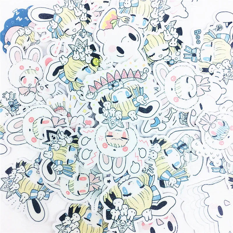 38 шт. декоративные наклейки Meng в виде кролика для девочек|Наклейки творчества| |