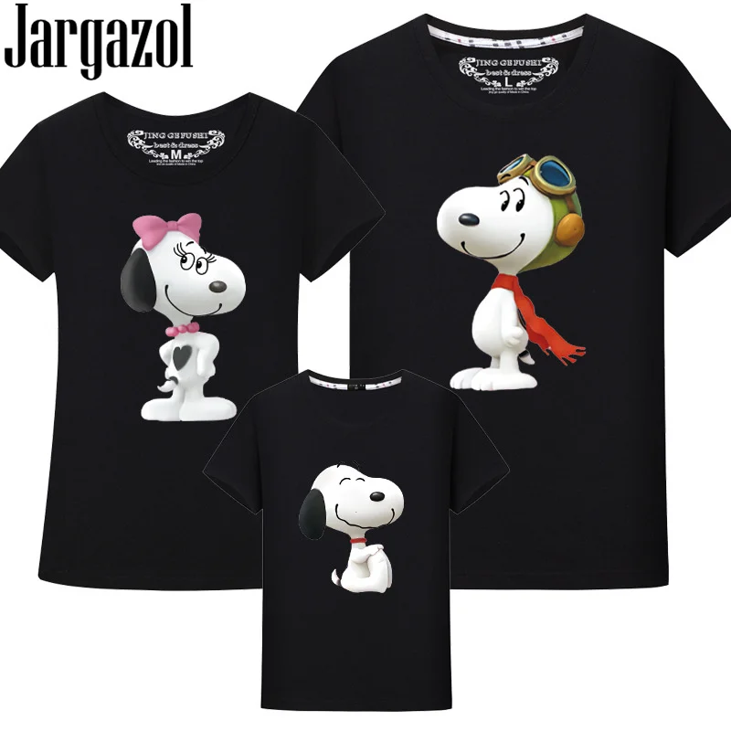 Jargazol/одинаковые комплекты для семьи Летние футболки с рисунком собаки Одежда