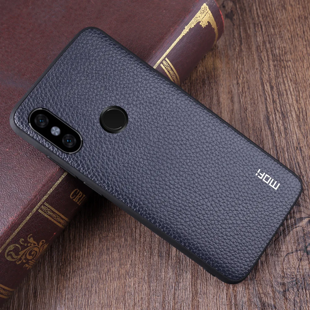MOFi задняя крышка для Xiaomi Redmi Note 5 Pro Чехол для телефона для Redmi Note5 Pro из искусственной кожи чехол полуобернутый корпус Coque
