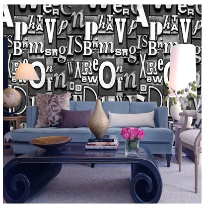 Mural 3d трехмерные 3D обои современный vintage fashion tv диван ктв фоне стены|sofa oxford|wall mount rack