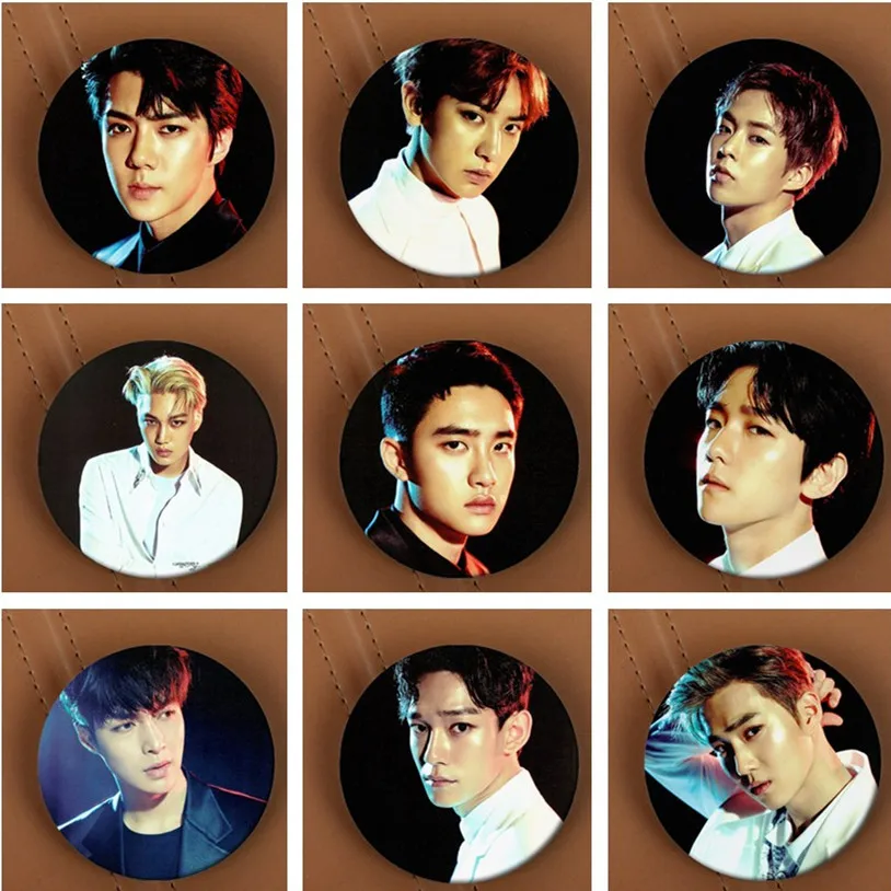 Ulzzang EXO NX ACT Monster one альбом стиль брошь Харадзюку медаль Lay Sehun Chanyeol Baekhyun Do Kai Suho Chen kpop k