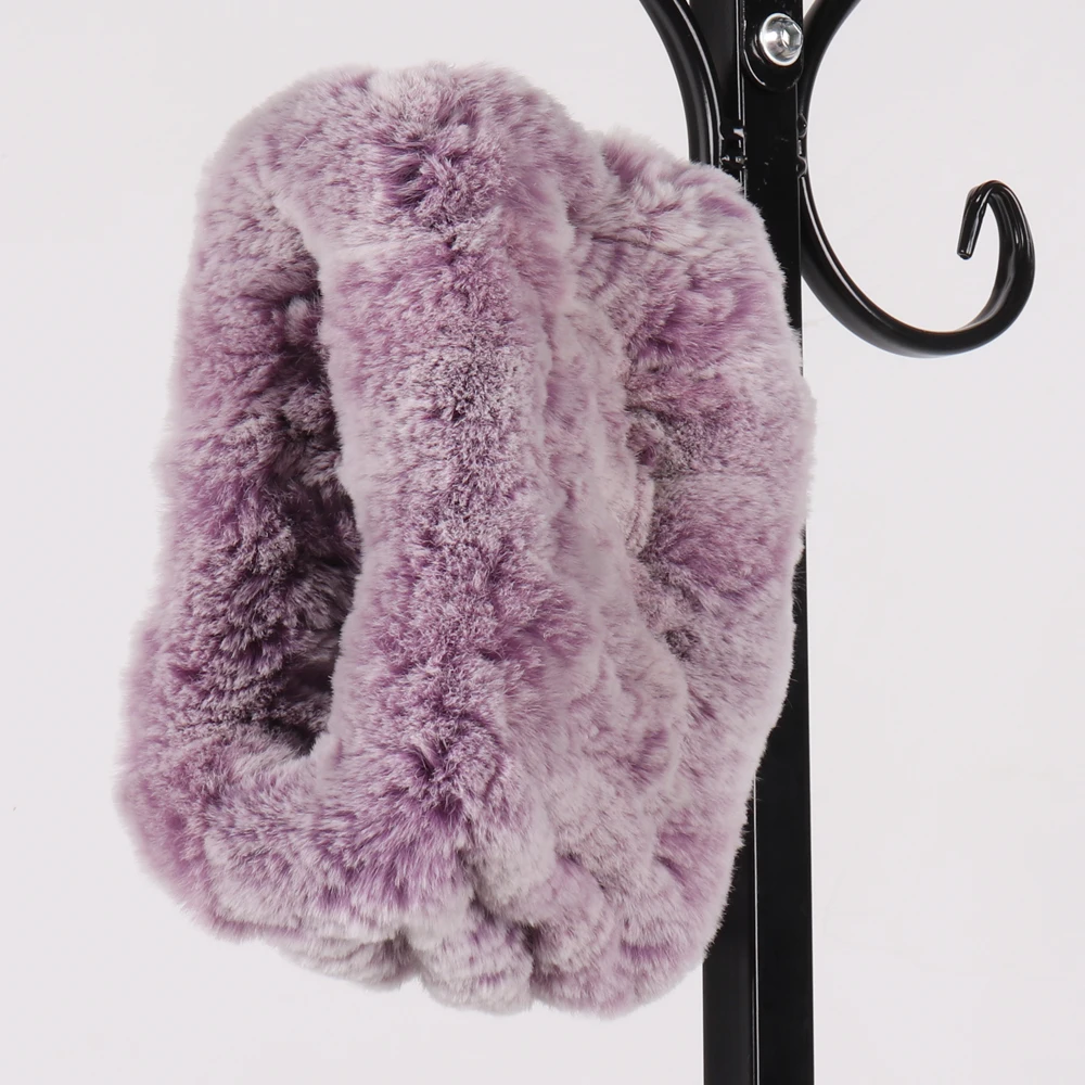 2021 модные зимние женские реального шарф из меха кролика рекс с мехом меховые